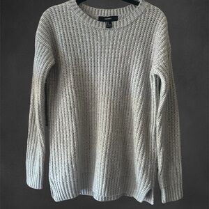 Grey oversized knit sweater #oversizedsweater